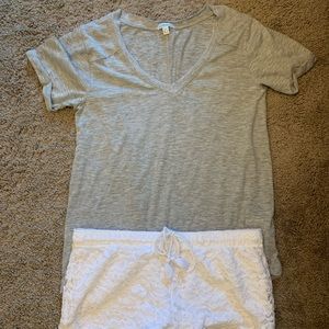 PJ Salvage pajama set crochet sleep shorts small